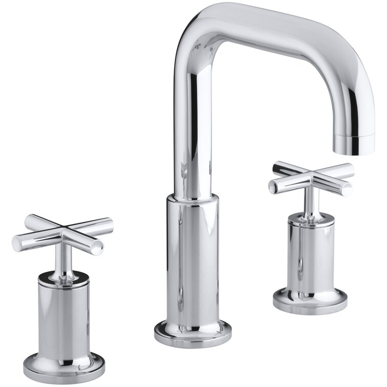Purist® Deck-Mount Bath Faucet Trim for High-Flow Valve with Cross Handles,  Valve Not Included